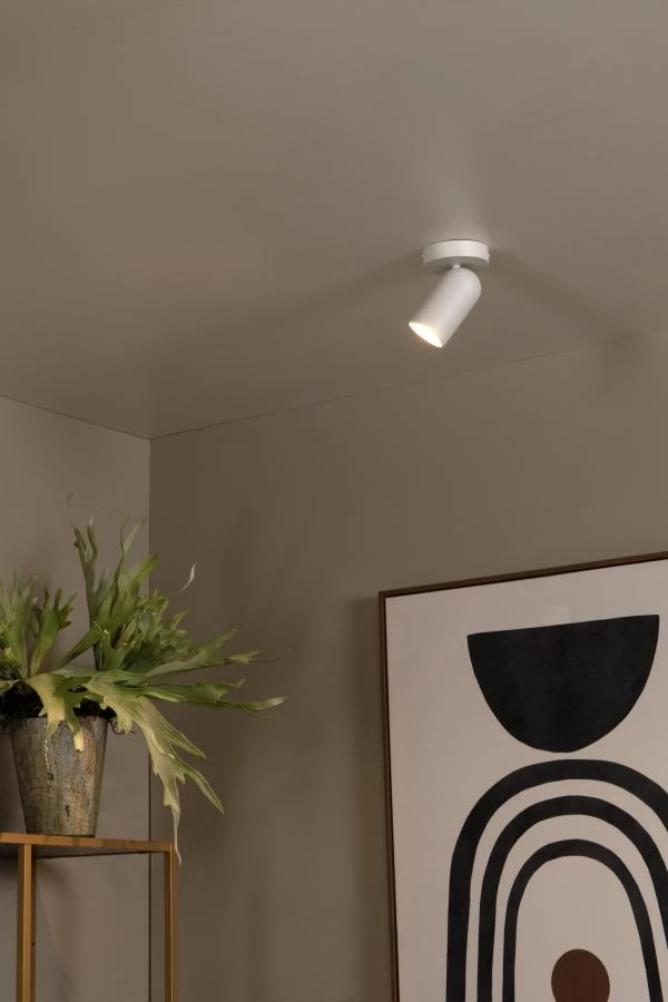 Lucide PUNCH - Ceiling spotlight - 1xGU10 - White - atmosphere 1